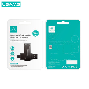USAMSUSBフラッシュドライブ卸売新しい256/128/64GBギフトボックスType-cUSB3.0電話/コンピューター用の回転可能な高速フラッシュ1年
