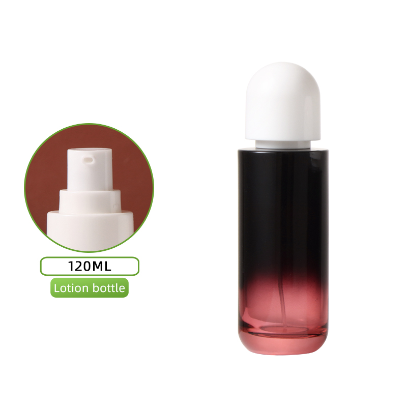 Botella de vino tinto de 120 ml, cabezal de loción blanca + cubierta blanca yunshang