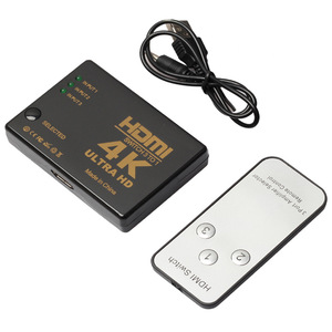 5-In-<strong>1</strong>-Out <strong>Switcher</strong>, 3-In-<strong>1</strong>-Out Distributor With Infrared Remote Control, 4K High-Definition Split-Line Converter