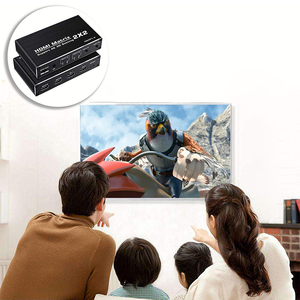 4K HDMI Matrix Switcher 2x2 Matrix HDMI Switch Splitter 2 in 2 out HDMI Switcher mit IR-Fernbedienung für PS4 PS3 PC TV Laptop