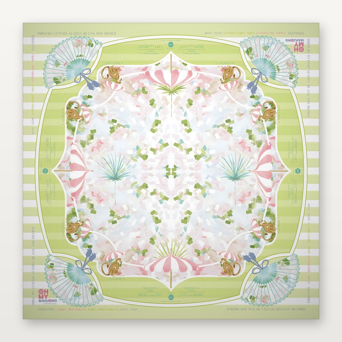 Tapis de mahjong en papier jaune