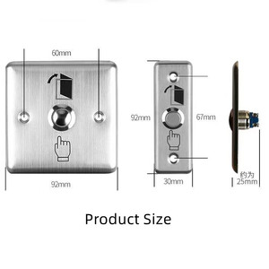 Di alta qualità interruttore a pressione in acciaio inox porta di rilascio con resistenza alla corrosione pulsante di uscita - Product Image 2
