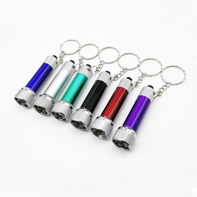 RTS keyring mini flashlight hot selling promotional gifts 5 LED small pocket custom mini torch aluminum keychain flashlight