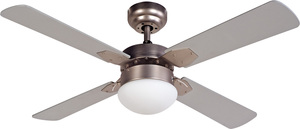 42 inç tarzı hava soğutma fanı dekoratif fırçalanmış nikel ışıklı tavan fanı 4 MDF bıçakları, çekme zinciri kontrolü - Product Image 2