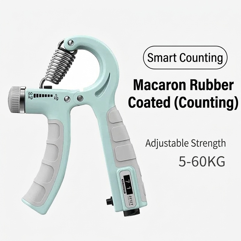 Jade-colored rubber-coated counting