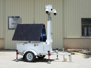 HiSOLO CCTV Trailer con 4MP PTZ y Bullet Camera Starlink 4G 5G Sistema de monitoreo de red - Product Image 6