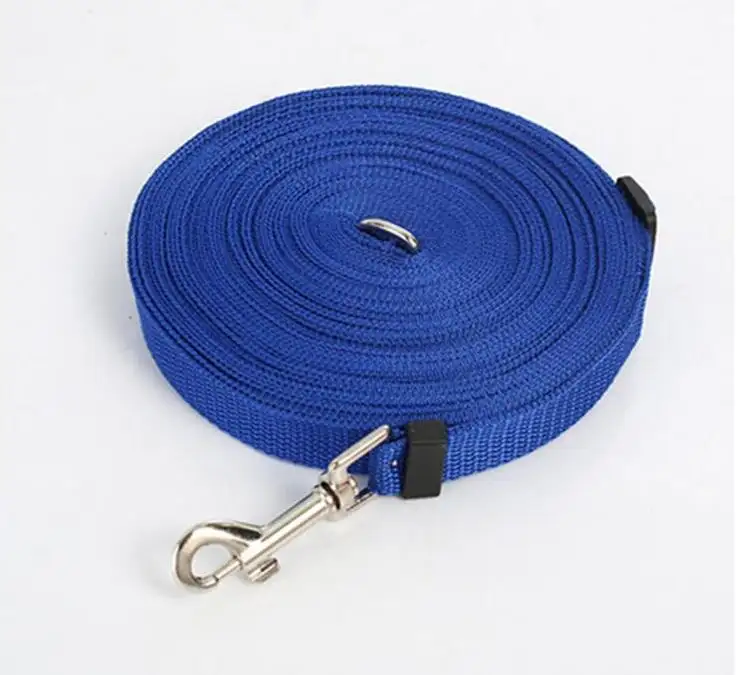 New Web Training Lead for Medium and Larger Dogs, 3/5-Inch Wide by 16-Feet/33-Feet/49-Feet Long, Hot red bule black color