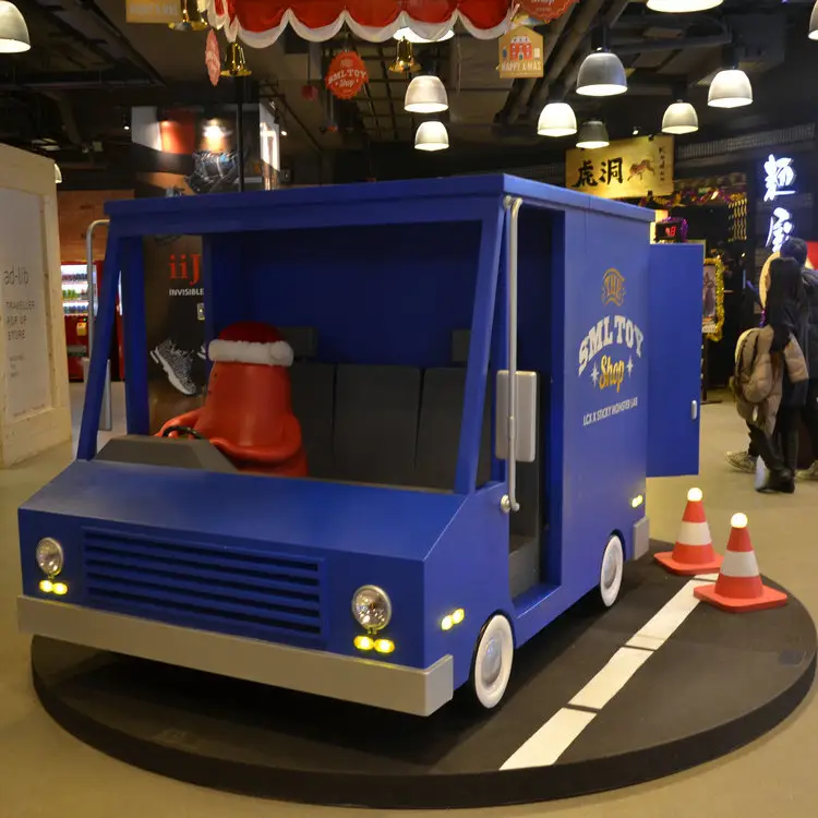 Escultura de caminhão de fibra de vidro de Natal personalizada modelo de carro decoração de exibição para shopping
