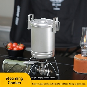 Houmu Ngoài Trời 304 Thép Không Gỉ Đa Chức Năng Nấu Ăn Nồi Cho Hấp Nấu Ăn Một Di Động Cắm Trại Đồ Nấu Nướng Cho 1 - Product Image 1