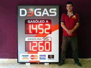 Blend-LED 12 Zoll 888,8 rot wasserdichte Fernbedienung digitale Gas Preis schild LED Anzeigetafeln für Tankstelle - Product Image 5