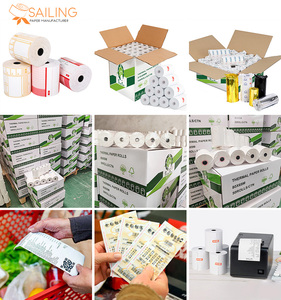 Zeilregister Custom Jumbo Roll Cash Facestock Dubbelzijdig Pos Bonnetdruk In Back 80X80 Thermisch Papier - Product Image 6