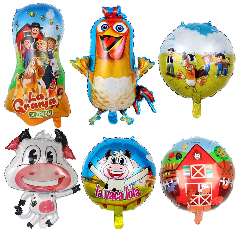 Vaca Lola Globo de dibujos animados Español La Vaca Lola Serie de granja de animales Globo de película de aluminio