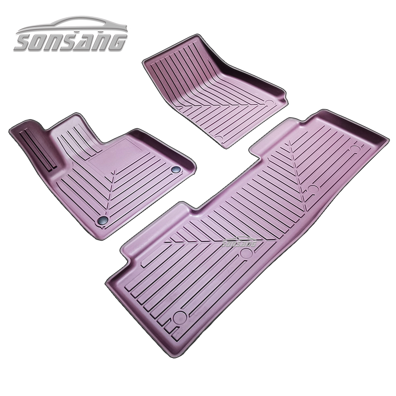 Tapis personnalisés de voiture violet (LHD)
