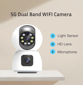 Dual Lens 3MP Mini Network IP <strong>Camera</strong> with Night Vision Home Security Motion Detection PTZ and Two-Way Audio CMOS <strong>Sensor</strong> WiFi - Product Image 4
