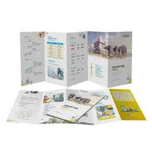 定制折叠传单A4 A5传单促销可打印小册子三折小册子介绍手册目录 - Product Image 4