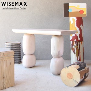 WISEMAX现代乡村复古入口桌窄木桌控制台客厅入口走廊装饰控制台桌 - Product Image 3