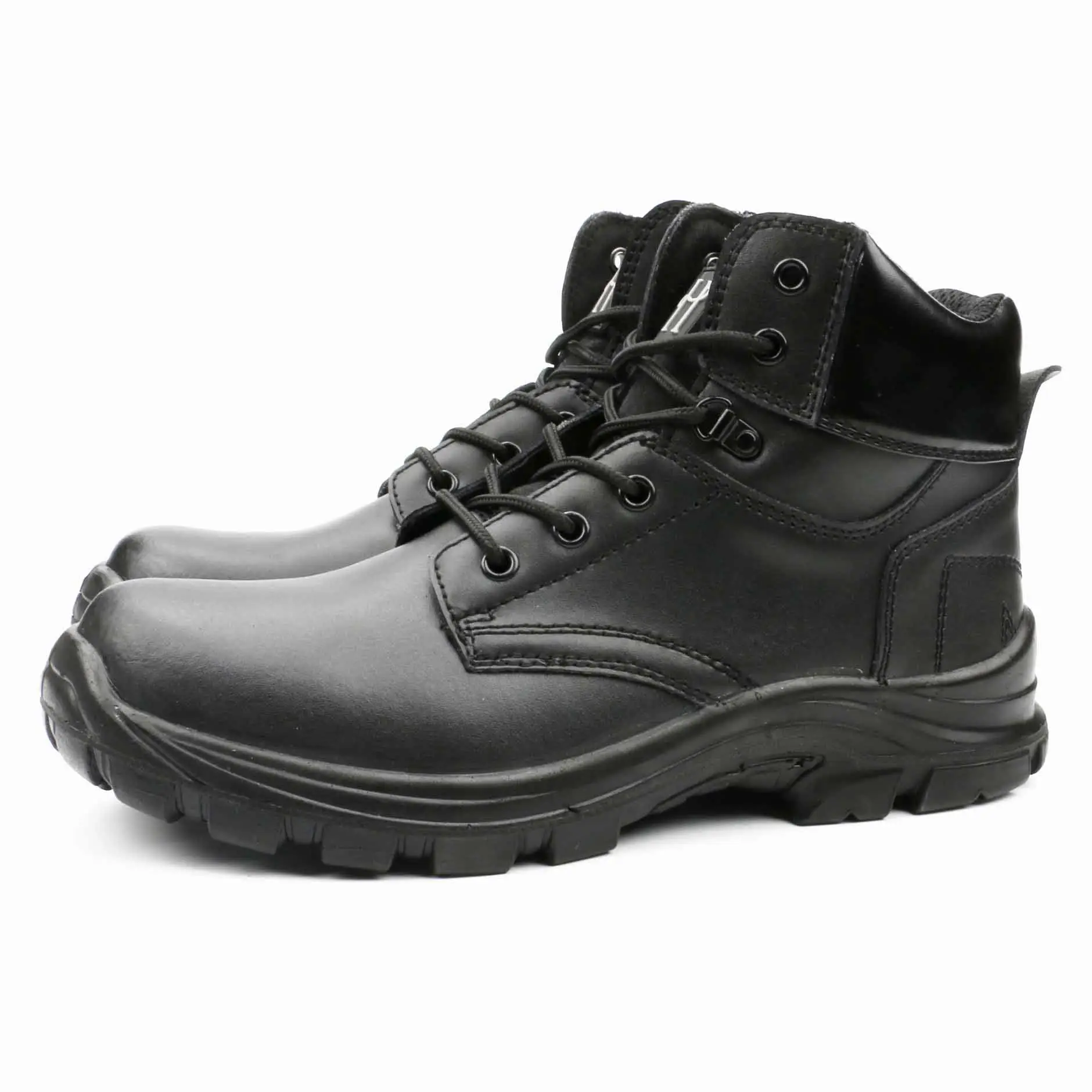 Fd6209 guapo flyton impermeable zapatillas de punta de acero aislado de alta calidad, de alta calidad de corte negro impermeable zapatos de seguridad con genuino