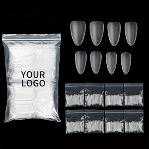 BeiEn kalın ABS yumuşak tırnak ucu tam mat Stiletto orta fransız tarzı hızlı uzatma yanlış yapay üretim - Product Image 3