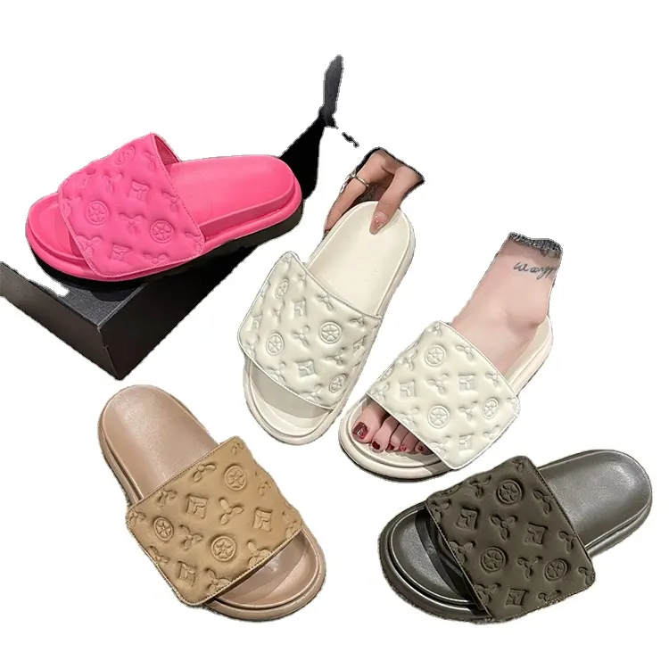Leichte weibliche Strand Frauen Hausschuhe Sandalen Schaffell Hausschuhe Luxus Leder Damen Hausschuhe Designer Schuhe