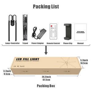 ขาตั้งกล้องเซลฟี่แบบมีไฟ LED FL-S2สามารถยกหรือลดขนาดได้สำหรับการถ่ายภาพ/เสริมแสงสว่าง/แต่งหน้า/สตรีมสด/ติ๊กต๊อก - Product Image 6