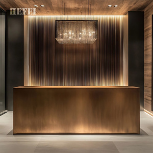 Modular kim loại quầy bar | bàn tiếp tân bằng thép không gỉ | thiết kế tùy chỉnh - Product Image 2