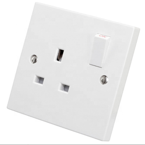 Electric White Color <strong>Push</strong> <strong>Button</strong> Home Wall <strong>Switch</strong> 2 Gang 2 <strong>Way</strong> <strong>Switch</strong> Socket 250v 16a