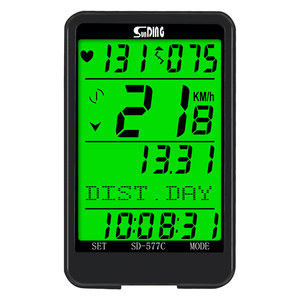 Sunding <strong>Wireless</strong> Bike <strong>Computer</strong> Heart Rate Monitor Bicycle Speedometer <strong>Cycling</strong> Odometer <strong>Wireless</strong> <strong>Cadence</strong> Sensor Outdoor Rainproof - Product Image 3