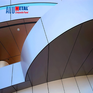 Rivestimento per esterni antistatico da 4mm pannello composito in alluminio con rivestimento in PE pannelli ACP ACM