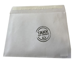 Gedruckte weiße Kraftpapier-Geschäfts umschläge Kraft umschlag mit Knopf-und Schnur verschluss - Product Image 3