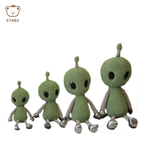ET Alien Soft Stuffed Toy Funny <strong>Extra</strong>-Terrestrial <strong>Plush</strong> Doll with Embroidered Logo Filled with PP Cotton - Product Image 1