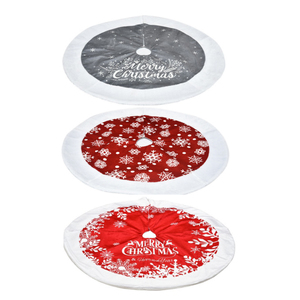 圣诞树装饰用雪花图案的YQ-706纳维达树裙 - Product Image 2