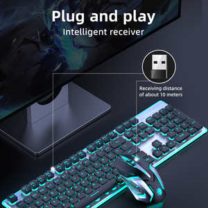 EWEADN 104-Key Waterproof Dustproof USB Wired Rechargeable <strong>Keyboard</strong> LED Backlit for Gaming Business Office <strong>Typing</strong> New Design - Product Image 4