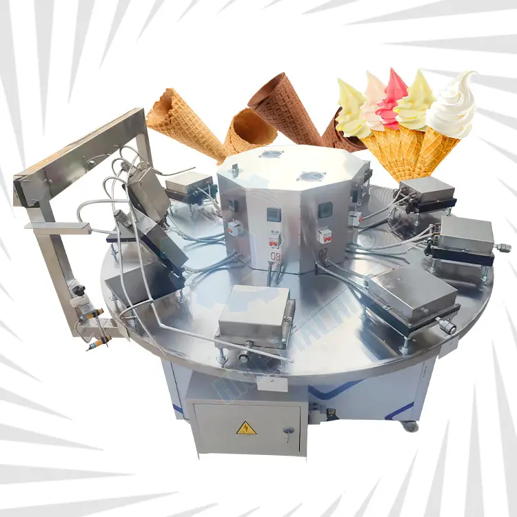 La tazza commestibile del cono della linea automatica del cono del gelato del rotolo del Wafer industriale fa la macchina