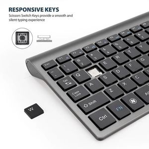 OEM 104 Teclas Teclado Inalámbrico Y Ratón Combos Mini Teclado Y Ratón Para Juegos Móviles