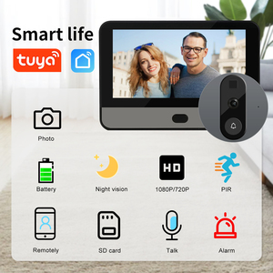 VIDEW กล้องตาแมว WiFi 1080P,กล้องมองเห็นกลางคืน Tuya สมาร์ทวิดีโอกริ่งประตูกล้องตรวจจับ PIR ควบคุมด้วยแอป - Product Image 3