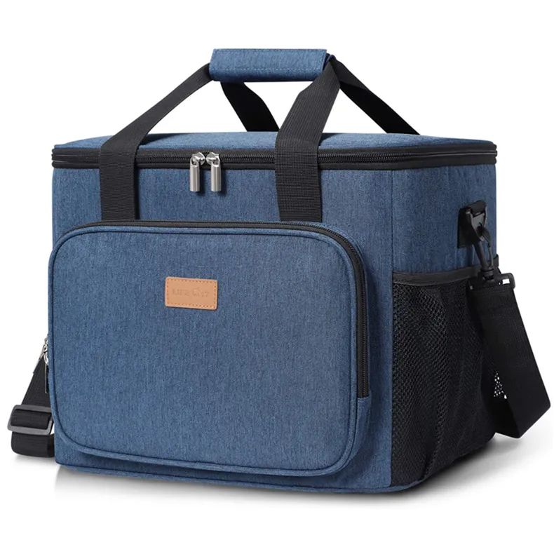 Sac isotherme pour le déjeuner Oxford 600D avec logo personnalisé isolé pour le bureau, le voyage, le pique-nique, sac thermique, fourre-tout souple, glacière avec bandoulière