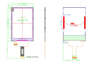 3.5インチディスプレイスクリーン320x480ドットフルビューイングアングルTFT LCD ILI9488、MCUインターフェース付き - Product Image 6