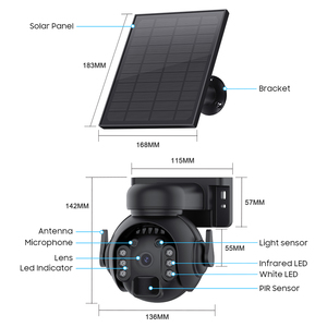 Yüksekliği kaliteli pil gece görüş IR 3MP 4G HD çözünürlük güneş Ip65 su geçirmez kamera ağ izleme ev açık - Product Image 1