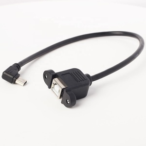 直角迷你USB至usb-b母面板安装电缆迷你B公至b型母延长线 - Product Image 6