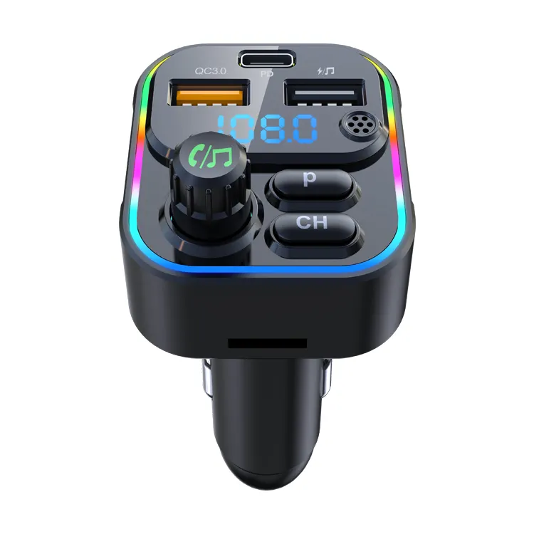 Usine directe de haute qualité mini bande de voiture bluetooth lecteur de musique mp3 25w voiture charge rapide