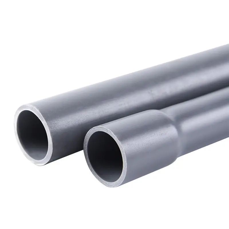 ท่อร้อยสายไฟฟ้า PVC สีเทาผลิตสําหรับการเชื่อมต่อกาว Sch 40 ขนาดมาตรฐาน ASTM UL 651