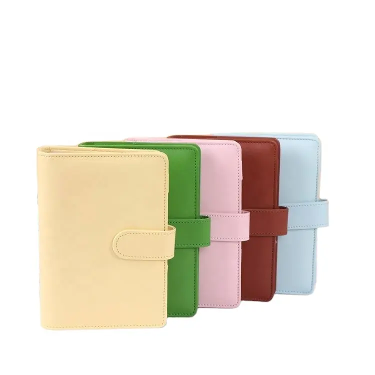 Planificateur en cuir pu personnalisé, feuilles amples, agenda, classeur pour journal, agenda, avec porte-poche