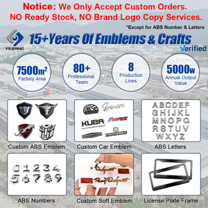 Oem biểu tượng tùy chỉnh dán xe sang trọng Vòng biểu tượng ABS Chrome Dập nổi 3D biểu tượng với 3M dính thiết kế miễn phí - Product Image 6