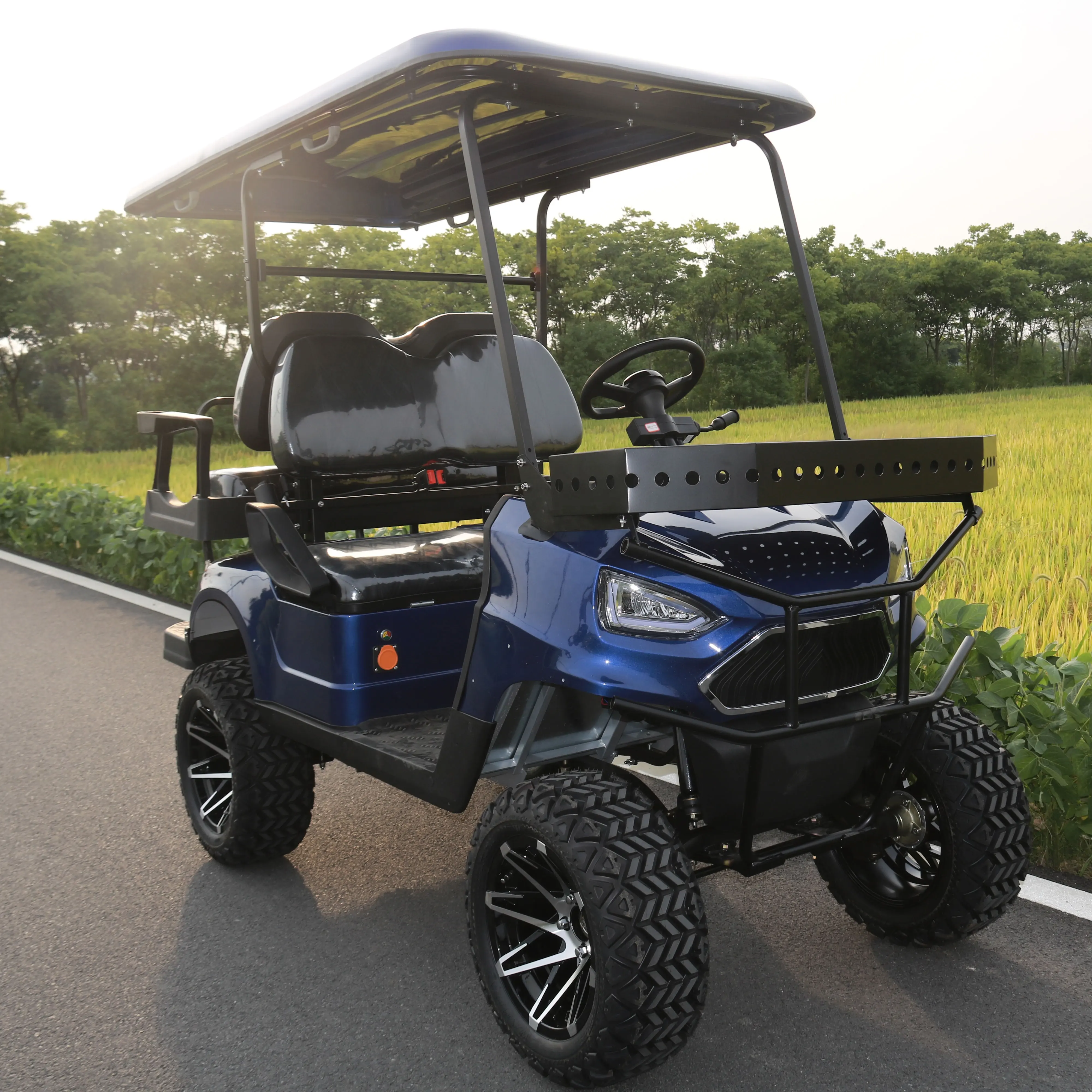 Prezzo competitivo 2 + 2 posti antico strada legale 4 passeggeri elettrico Golf Cart con batteria al litio