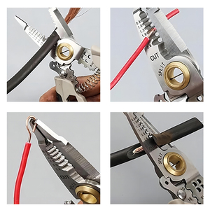 9 in 1 çok fonksiyonlu elektrikçi pense 7-Inch tel Strippers kablo sıyırma sıkma şeritleme harici altıgen anahtar el aletleri - Product Image 3