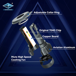 Wholesale <strong>70W</strong> <strong>LED</strong> Headlight 12-<strong>24V</strong> Canbus EMC H4 H7 Auto Lighting System 7000LM 9005 9007 HB4 HB3 New 6000K Color Temperature - Product Image 6
