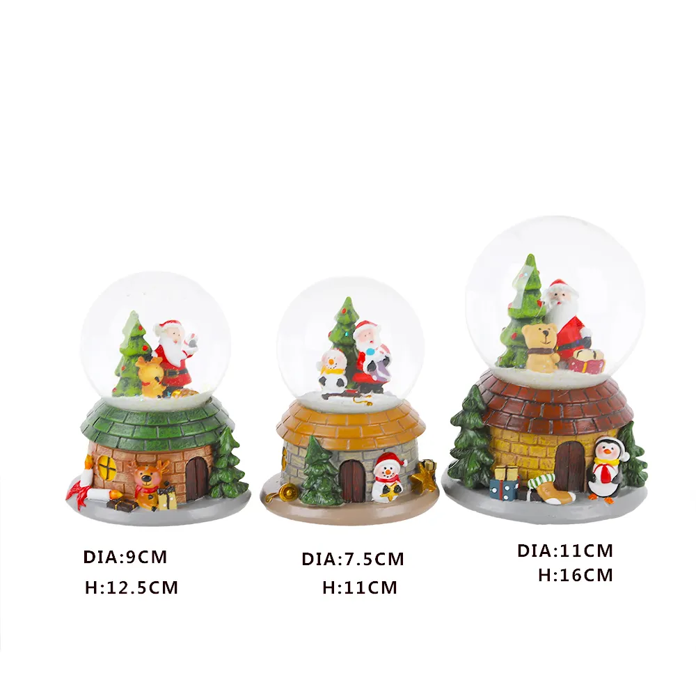 Evento do Natal Ornamento De Vidro Ornamento De Inverno Santa Bola De Cristal Xmas Crianças Presente Snow Globe