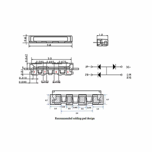 小型LEDサイドビューPLCC4PLCC6 3806/020/4508 RGB 4PIN 6PIN SMD LEDダイオードキーボードライト用 - Product Image 3