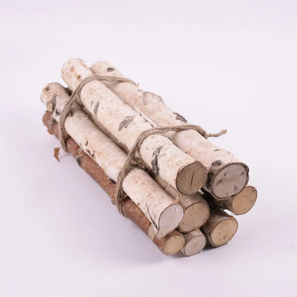 GY BSCI Bâtons décoratifs en bois sec Arts Photo Props Home Decoration Christmas Birch Logs