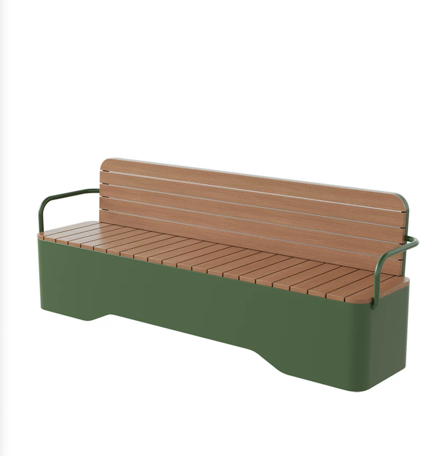 Banc 140x40x77 cm - Acier galvanisé - Bois composite